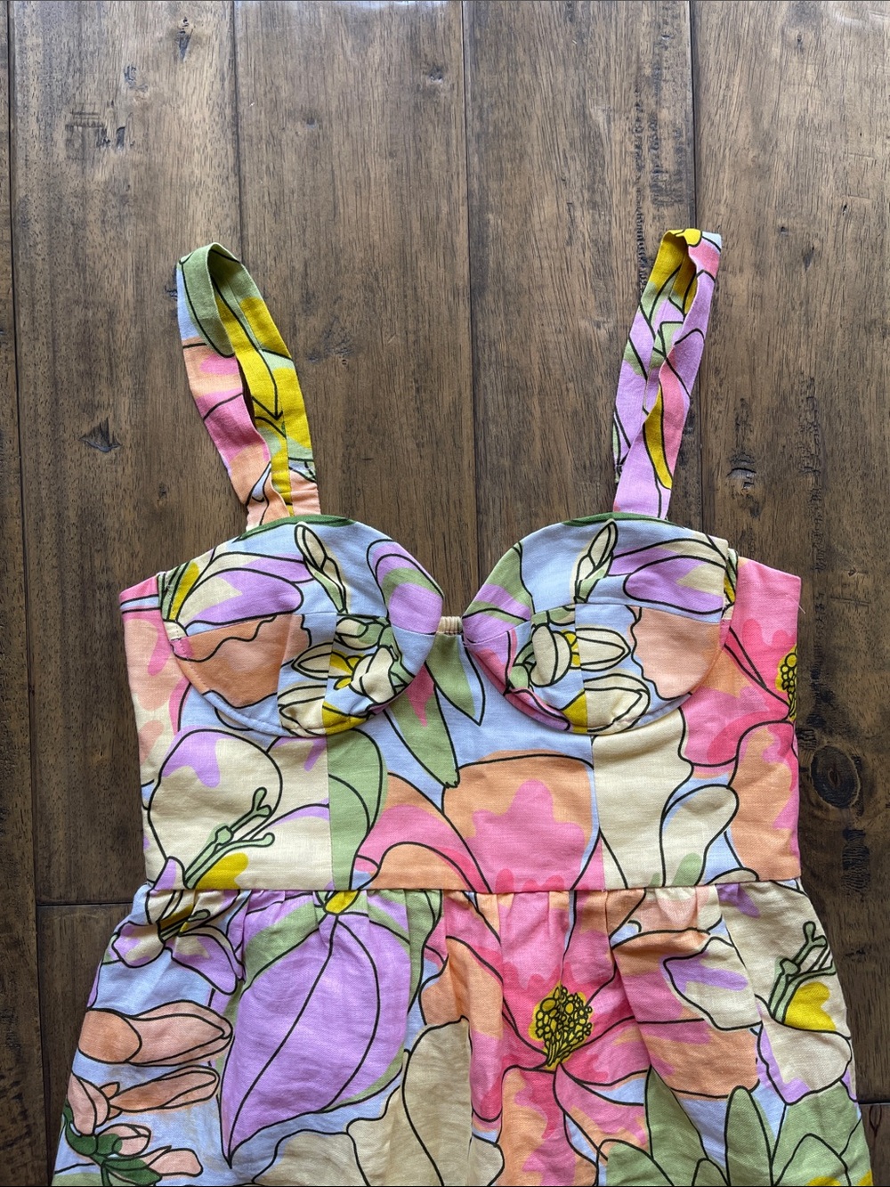 FARM Rio Spring Affair Floral Print Linen Maxi Dress - Picture 9 of 15